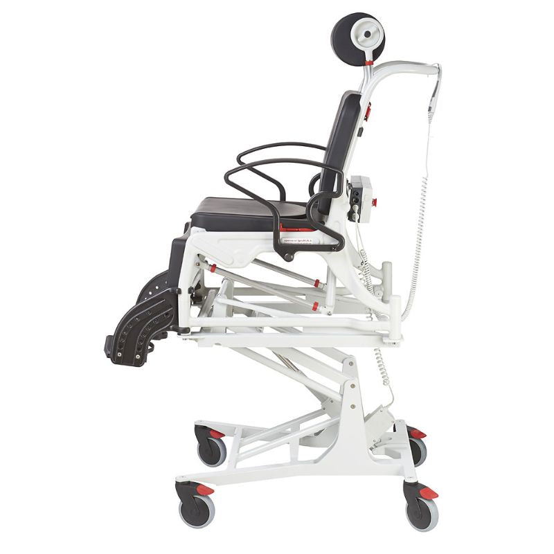 Rebotec Phoenix Multi_Tilt-in-Place and Electric Lift Commode Shower Chair Upright - HypaCare.com.au