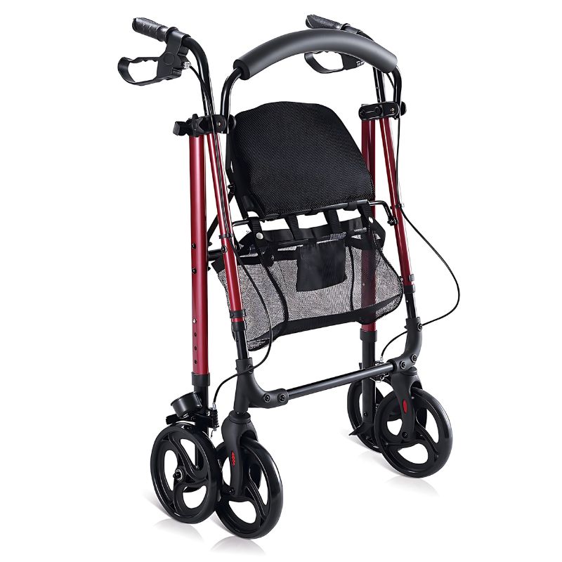 Lightweight Aluminium Rollator Wheelie Walker by DJMed