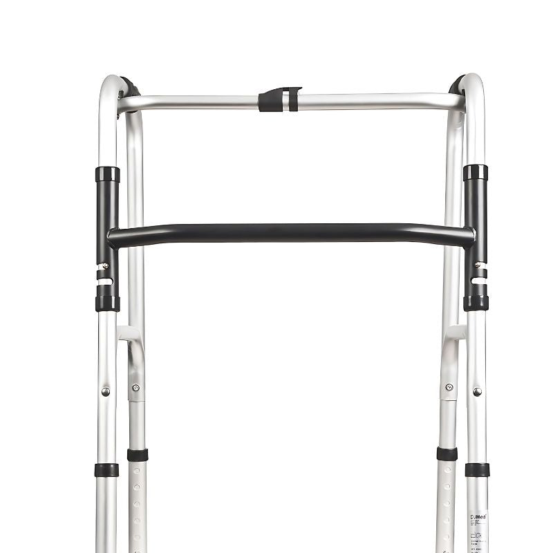 Deluxe Zimmer Frame Walker With Wheels- Folding Aluminium Walking Fram ...