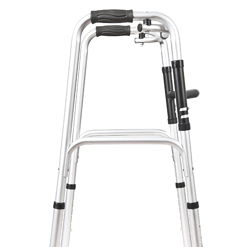 Deluxe Zimmer Frame Walker With Wheels- Folding Aluminium Walking Frame by DJMed