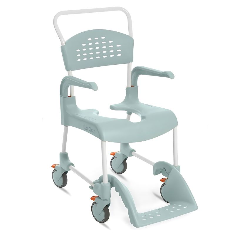 Etac Clean Mobile Shower Commode - Attendant Propelled Wheelchair