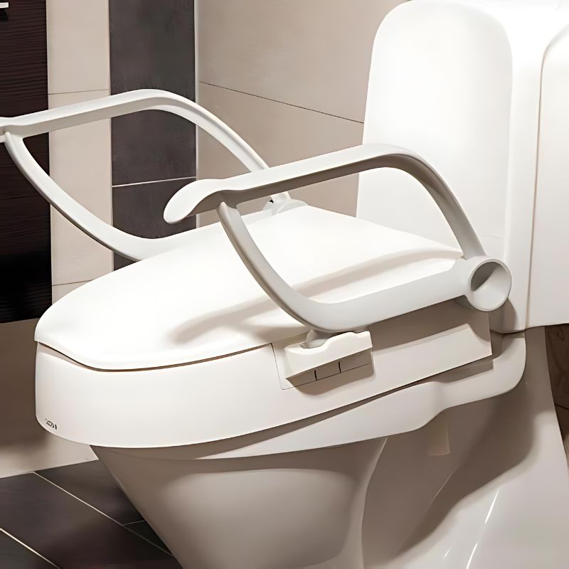 Etac Cloo Toilet Seat Raiser With Arms -  Elevated Toilet Bowl Seat Riser