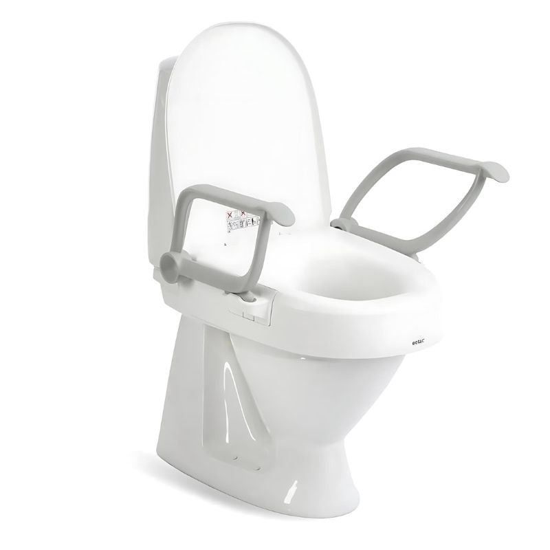 Etac Cloo Toilet Seat Raiser With Arms -  Elevated Toilet Bowl Seat Riser