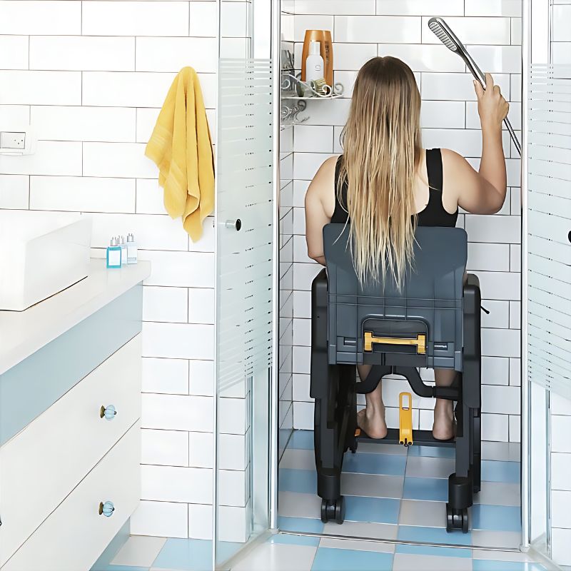 Seatara WheelAble Travel Shower Commode Wheelchair