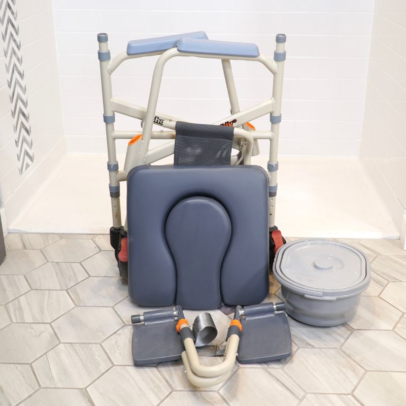 Showerbuddy Eco Traveller-Folding Shower Commode Chair For Travel