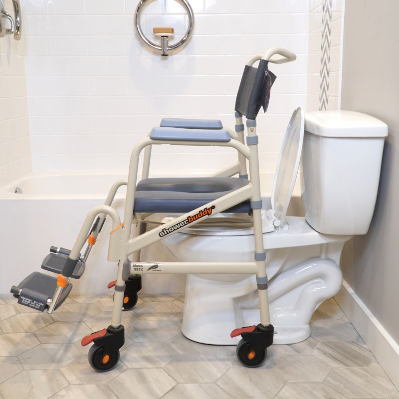 Showerbuddy Eco Traveller-Folding Shower Commode Chair For Travel